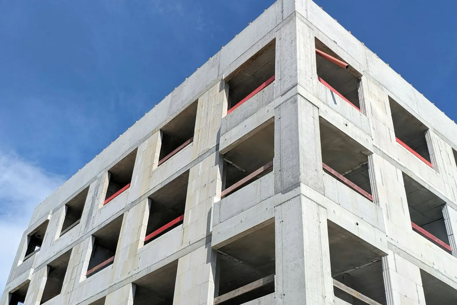Estructura de concreto de una edificación en proceso de construcción